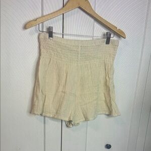 Women's Cream Athletic Shorts